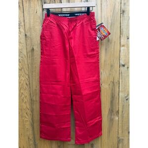 Dickies EDS Signature Red Scrub Pants Elastic Waist MP New With Tags Med petite